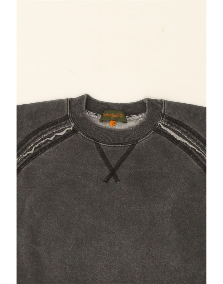 TIMBERLAND Boys Graphic Sweatshirt Jumper 9-10 Years Grey Cotton Vintage Timberland and Second-Hand Timberland from Messina Hembry 