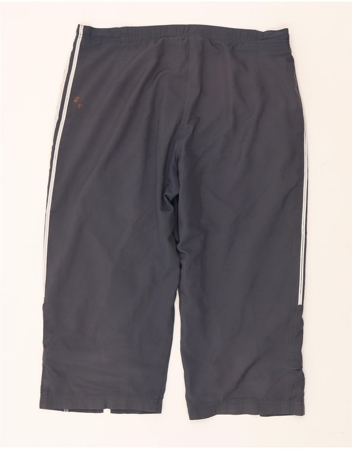 Adidas Pantalon capri droit pour femme UK 16 Large Bleu marine Polyester