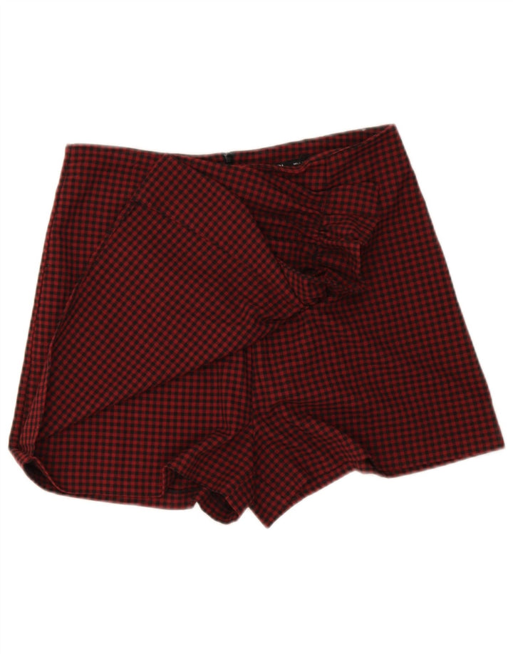 Zara Short décontracté pour femme Large W30 L3 Vichy rouge