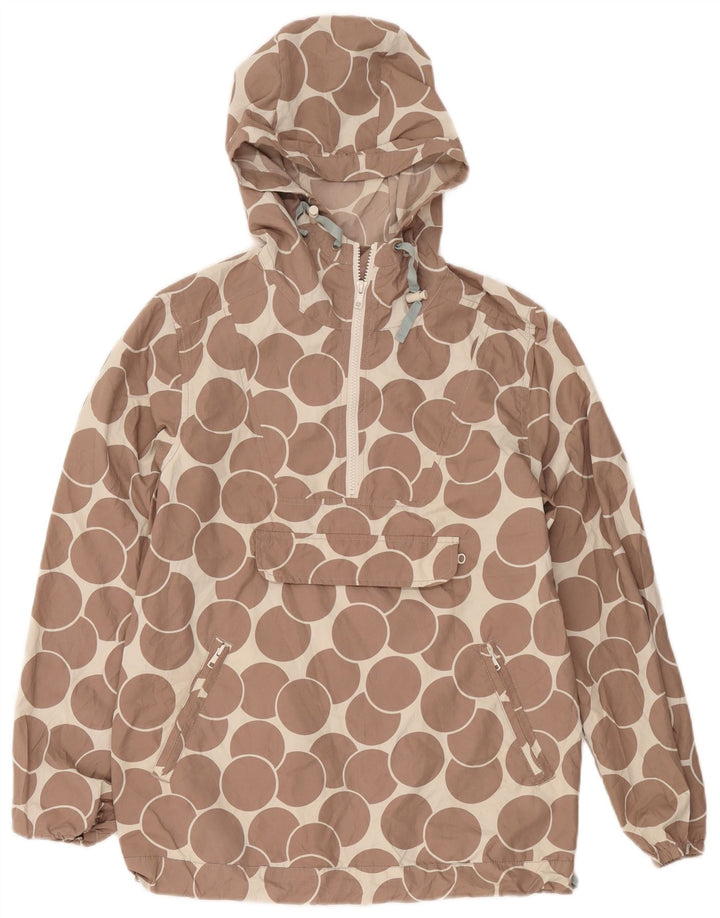 Veste de pluie à capuche Boden pour femme UK 12 Marron moyen géométrique