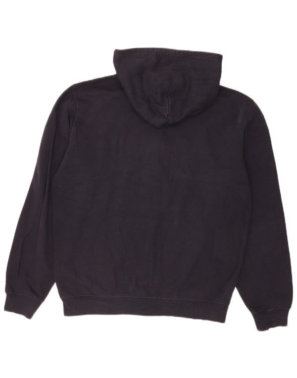 Champion Pull à capuche zippé graphique pour hommes, grand coton bleu marine