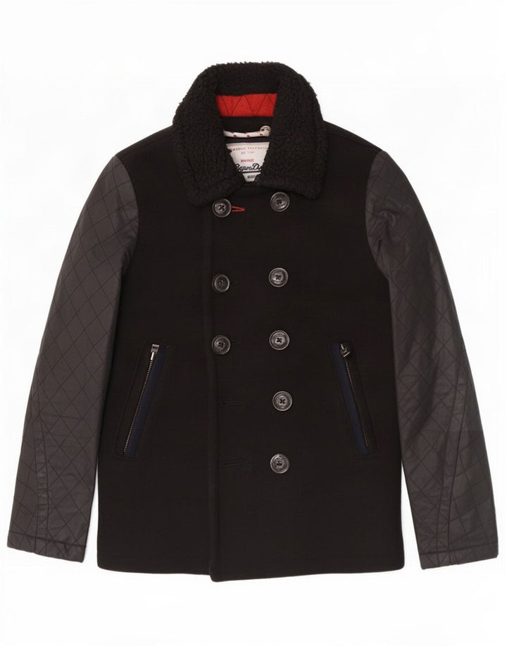 Superdry Caban Homme Laine Noir Moyen