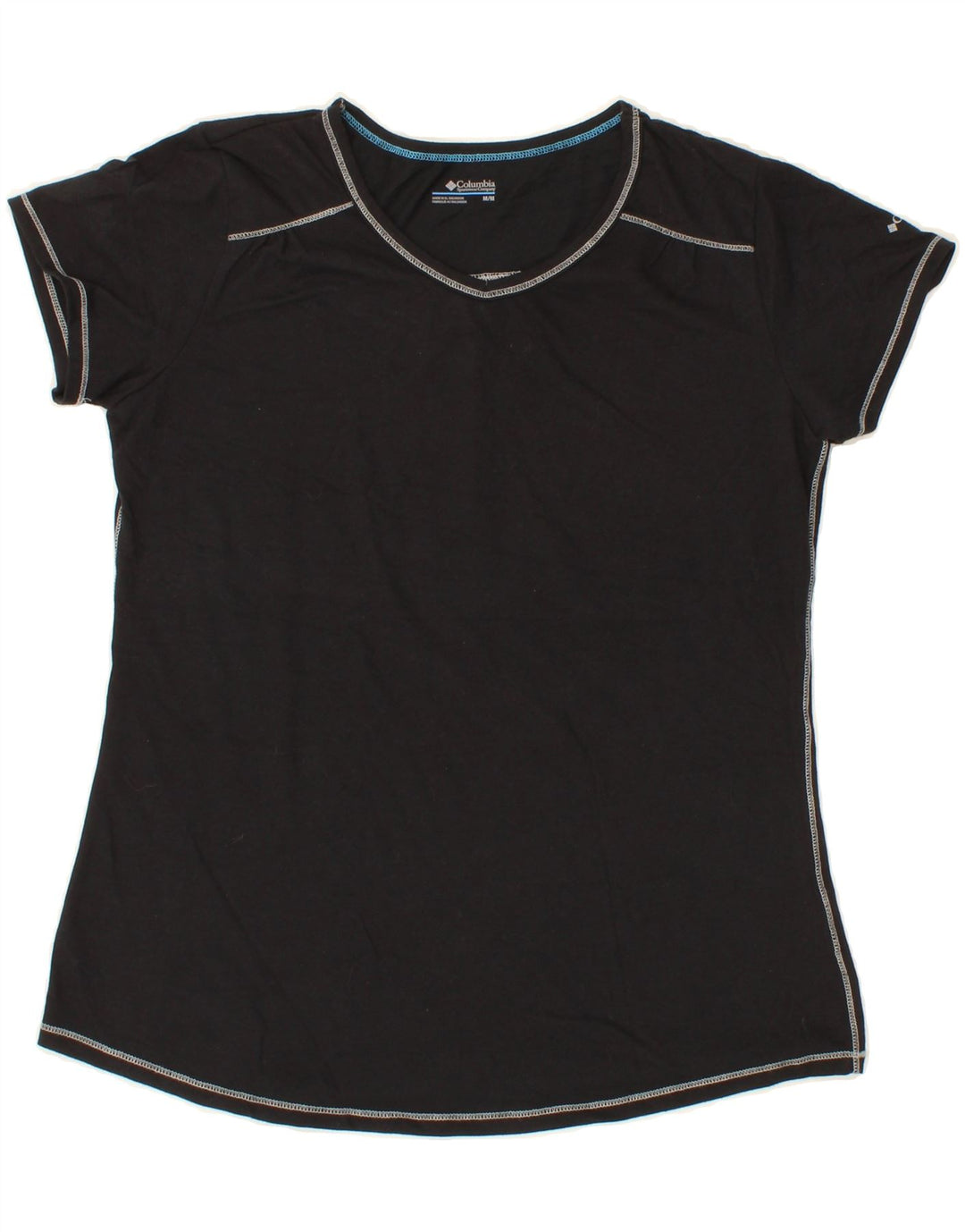 COLUMBIA Womens T-Shirt Top UK 14 Medium Black Cotton Vintage Columbia and Second-Hand Columbia from Messina Hembry 