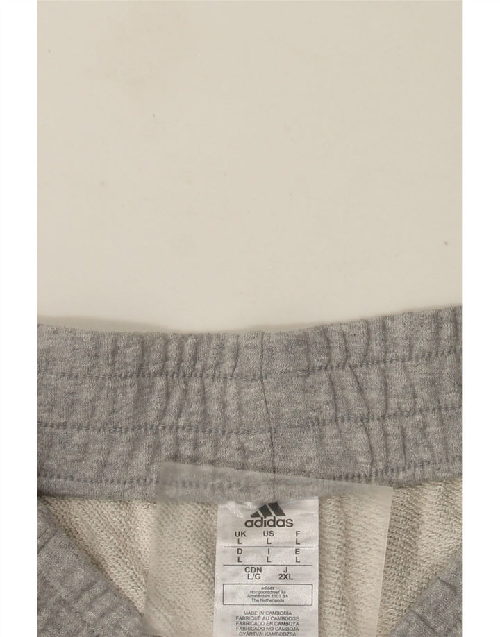 Adidas Short de sport pour homme Grand coton moucheté gris