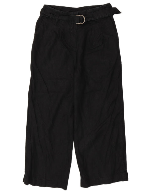 Marks & Spencer Pantalon décontracté taille haute pour femme UK 14 Large W32 L27 Noir