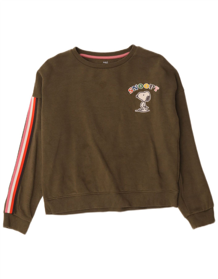 Marks & Spencer Sweat-Shirt Peanuts Fille 13-14 Ans Kaki