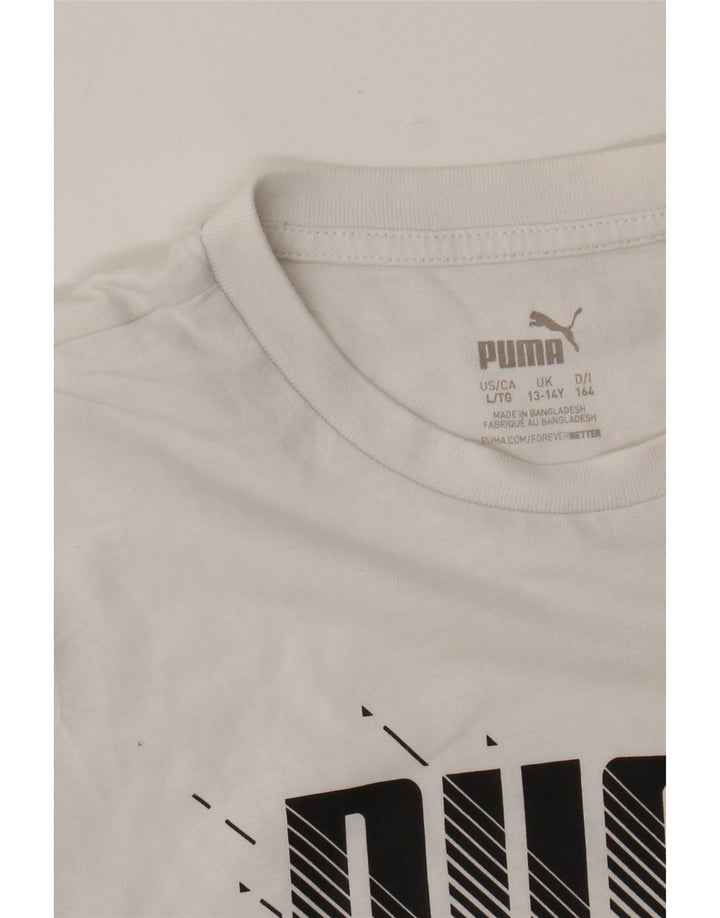 Puma T-Shirt Graphique Garçon 13-14 ans Blanc