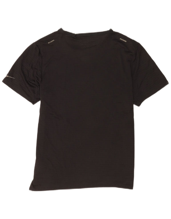 Nike Womens Dri Fit Abstract Pattern T-Shirt Top UK 14 Grand Noir