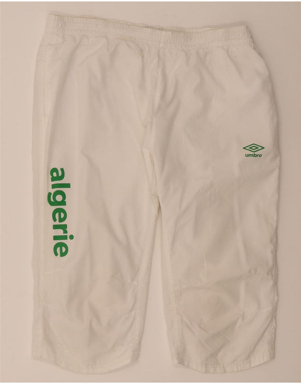 Umbro Bermuda de sport graphique pour homme 2XL Blanc Polyester