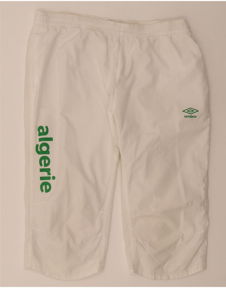 Umbro Bermuda de sport graphique pour homme 2XL Blanc Polyester