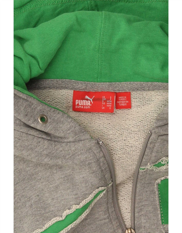 Puma Sweat à capuche zippé sans manches graphique pour homme, petit gris