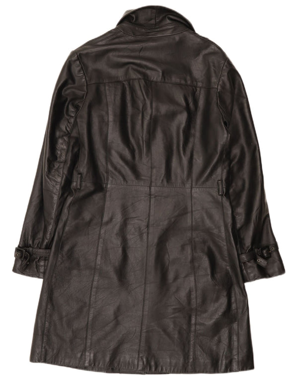 Conbipel Manteau En Cuir Femme IT 46 Large Noir