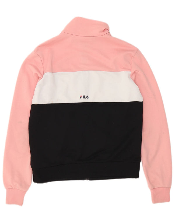 Fila Veste de survêtement graphique pour femme UK 6 XS Multicolore Colourblock