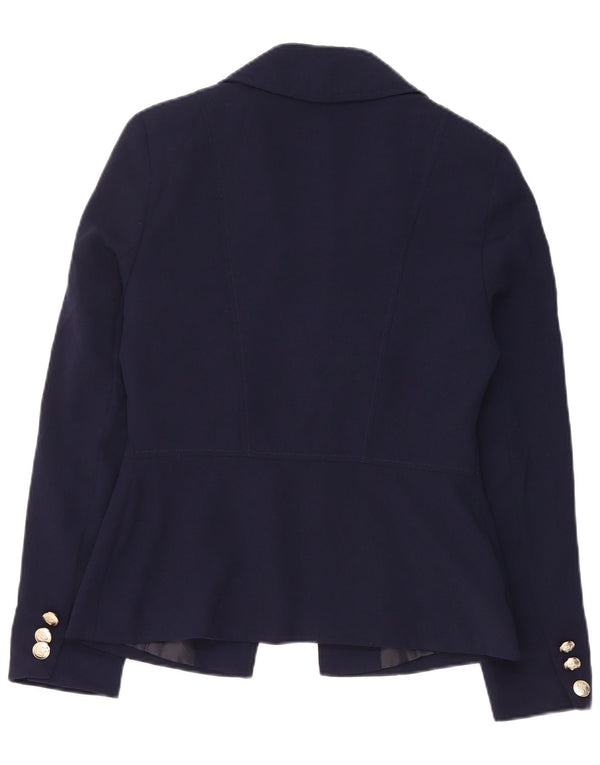 Lipsy Veste blazer ouverte pour femme UK 10 Small Bleu marine Polyester