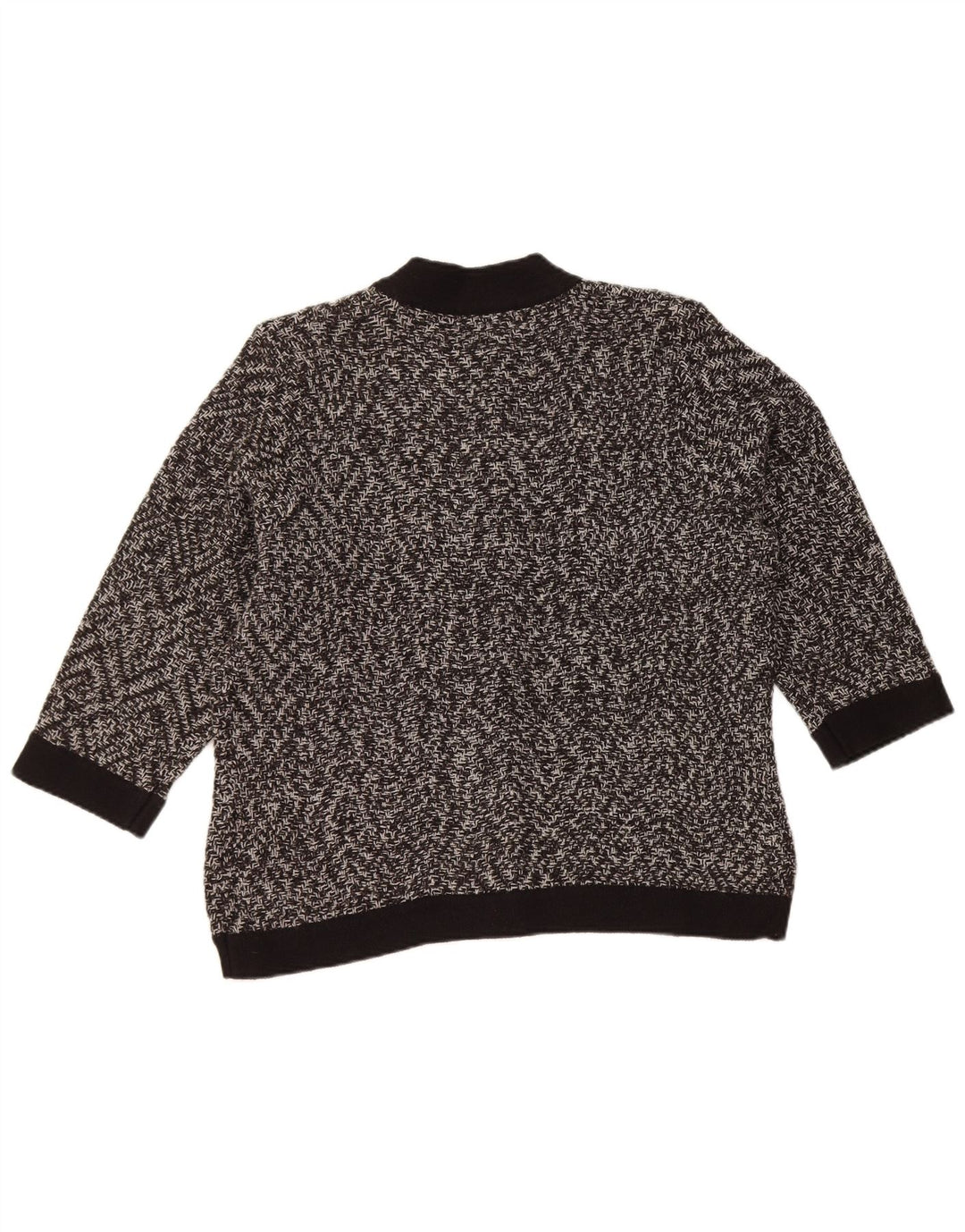 Marks & Spencer Pull Cardigan pour Femme UK 14 Grand Noir Moucheté