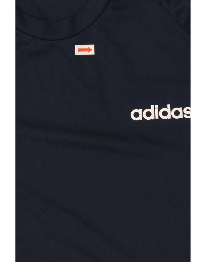 Adidas Homme Climalite T-Shirt Top Bleu Marine Moyen Polyester
