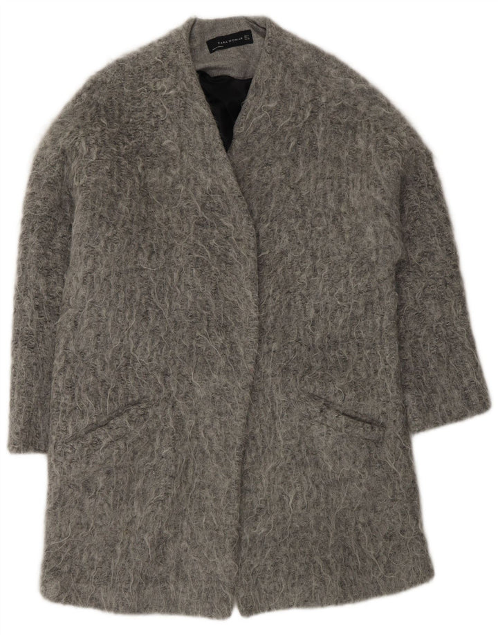 Zara Manteau ouvert pour femme UK 14 Gris moyen