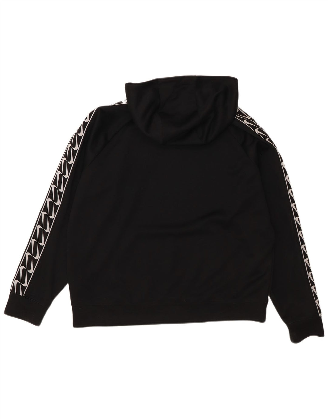 Nike Pull à capuche surdimensionné graphique pour femme UK 14 Noir moyen Polyester