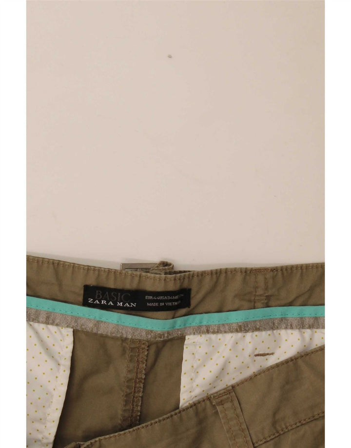 Zara Short Chino Homme EU 44 Large W34 Kaki