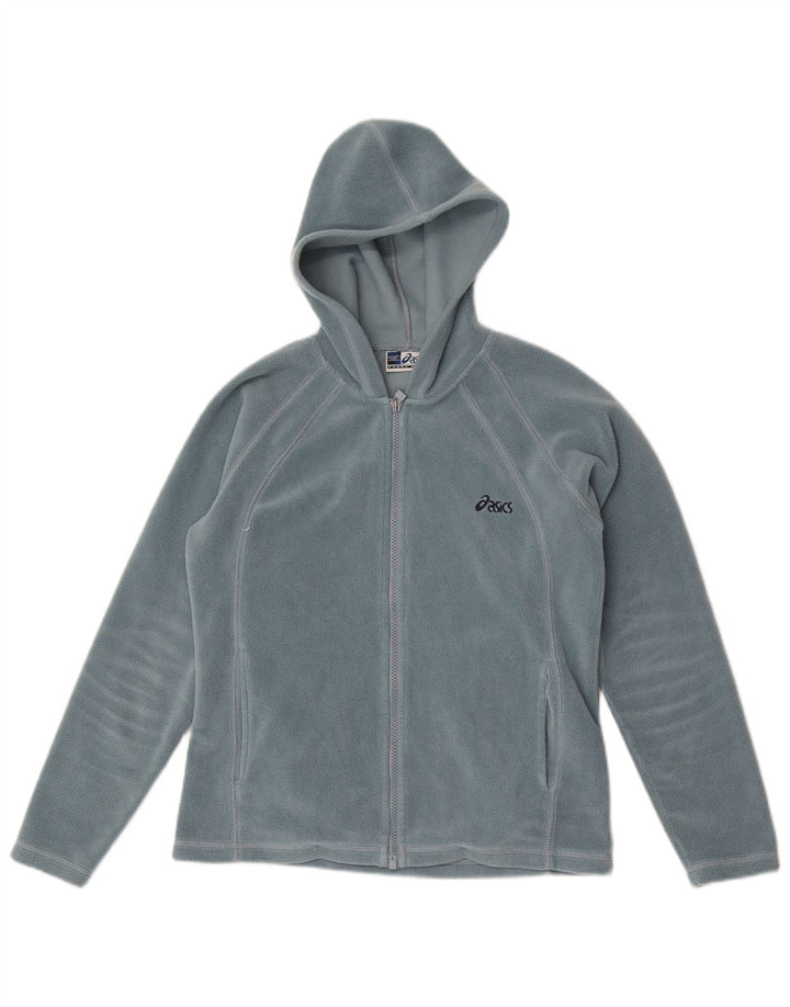 Asics Veste polaire à capuche pour femme UK 12 Bleu moyen