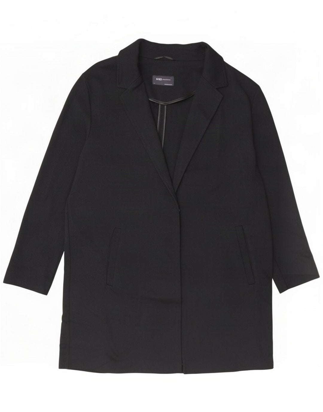 Marks & Spencer Pardessus femme UK 14 Large Noir Polyester
