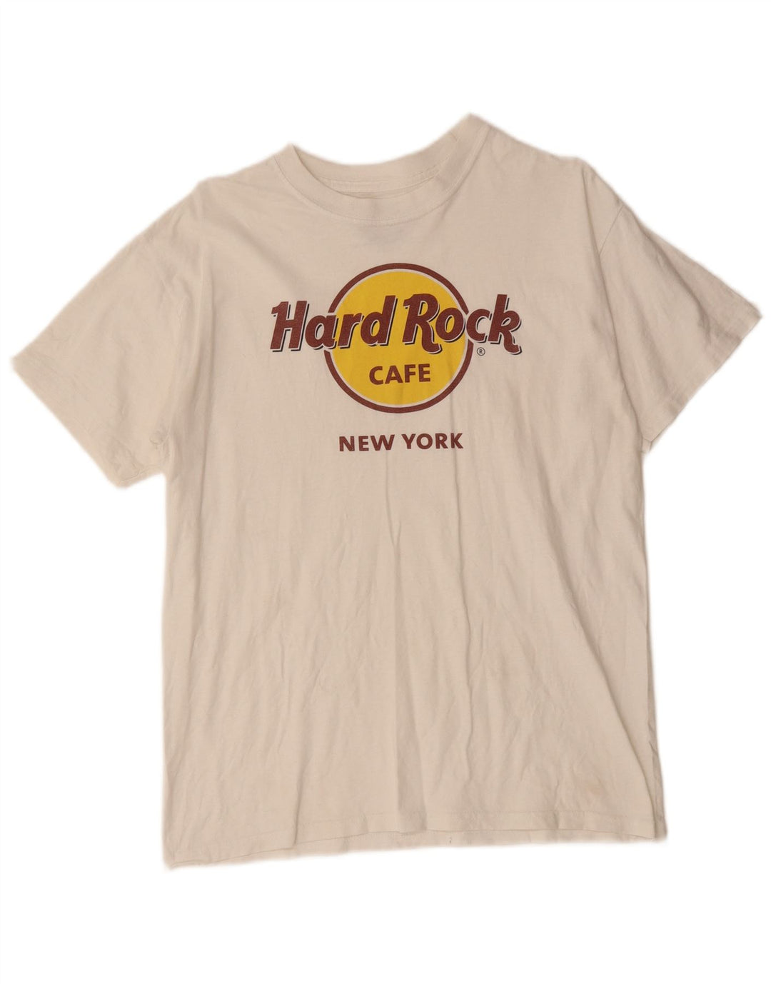 HARD ROCK CAFE T-shirt graphique pour femme UK 14 Coton blanc moyen