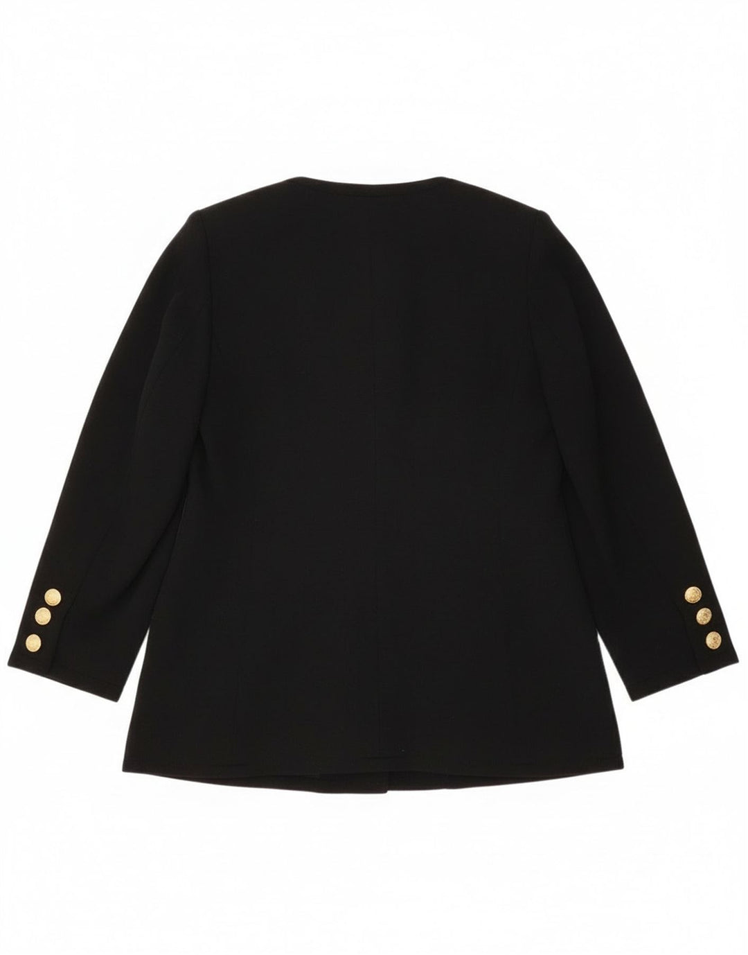 Luisa Spagnoli Veste blazer à 5 boutons pour femme UK 12 Noir moyen