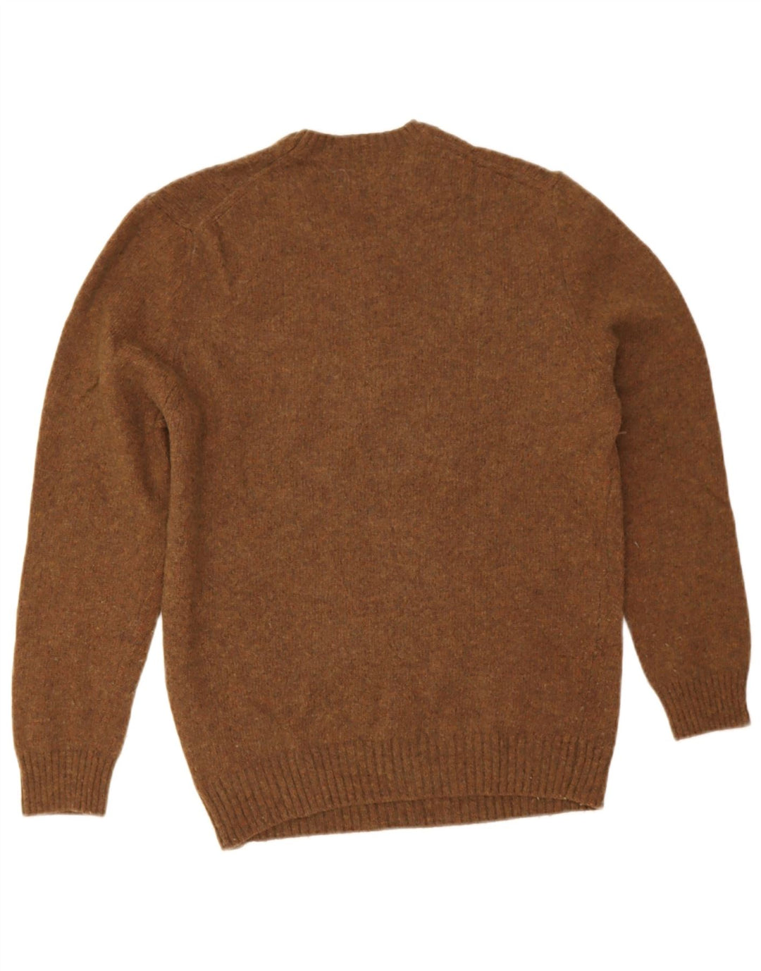 Zara Pull à col rond en laine marron moyen pour homme