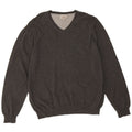 Marks & Spencer Pull coupe classique à col en V pour homme XL Gris Coton