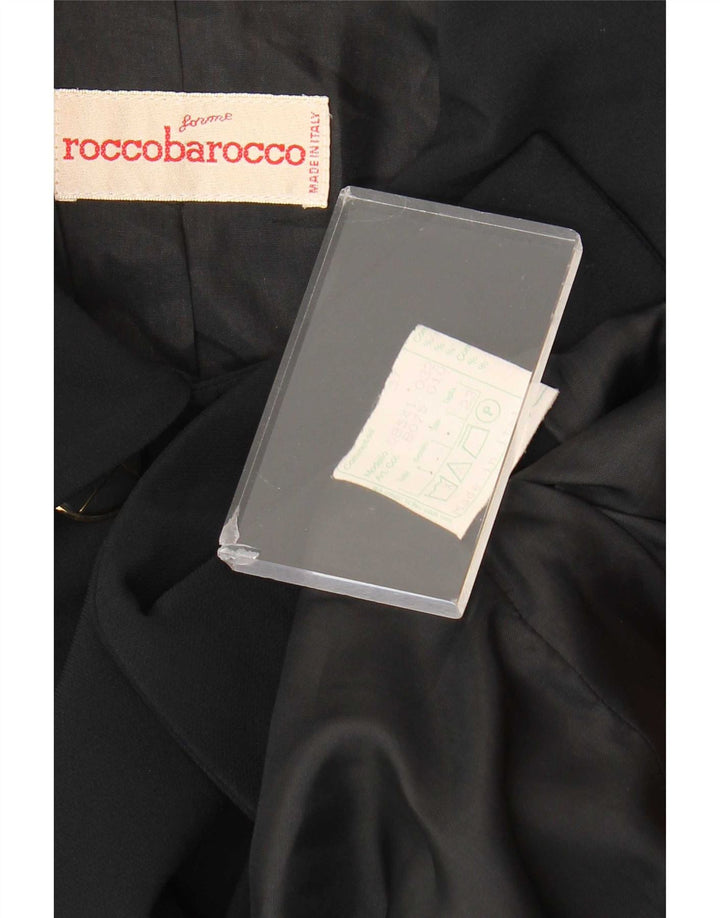 Roccobarocco Veste blazer croisée pour femme UK 18 XL Bleu marine
