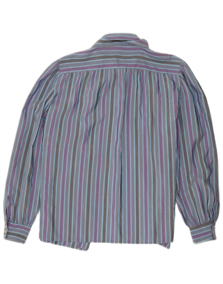 chemise femme vintage UK 16 Grande rayée multicolore