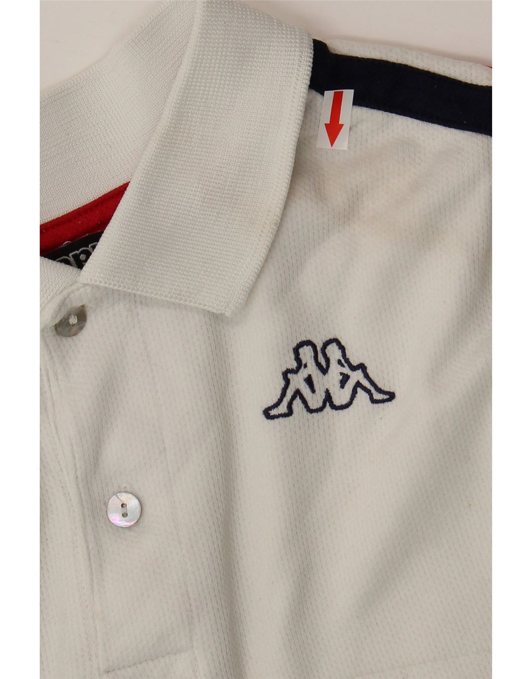 Kappa Polo Homme Petit Blanc Colorblock Coton