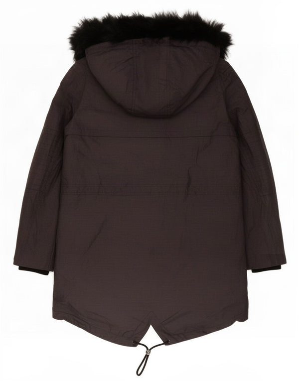 Marks & Spencer Veste Parka à capuche pour femme UK 12 Bleu marine moyen Polyamide