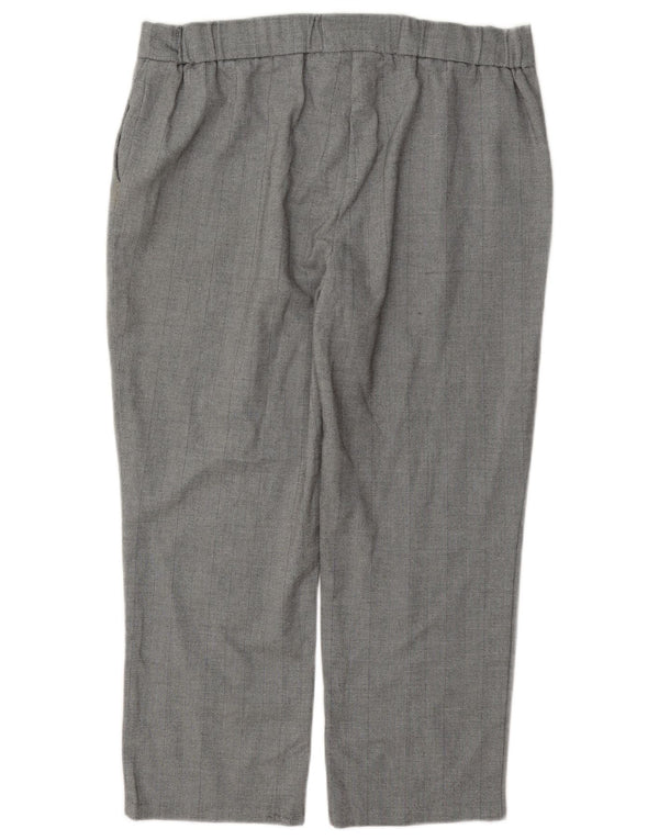 Marks & Spencer Pantalon court pour femme UK 14 Large W34 L24 Gris Polyester