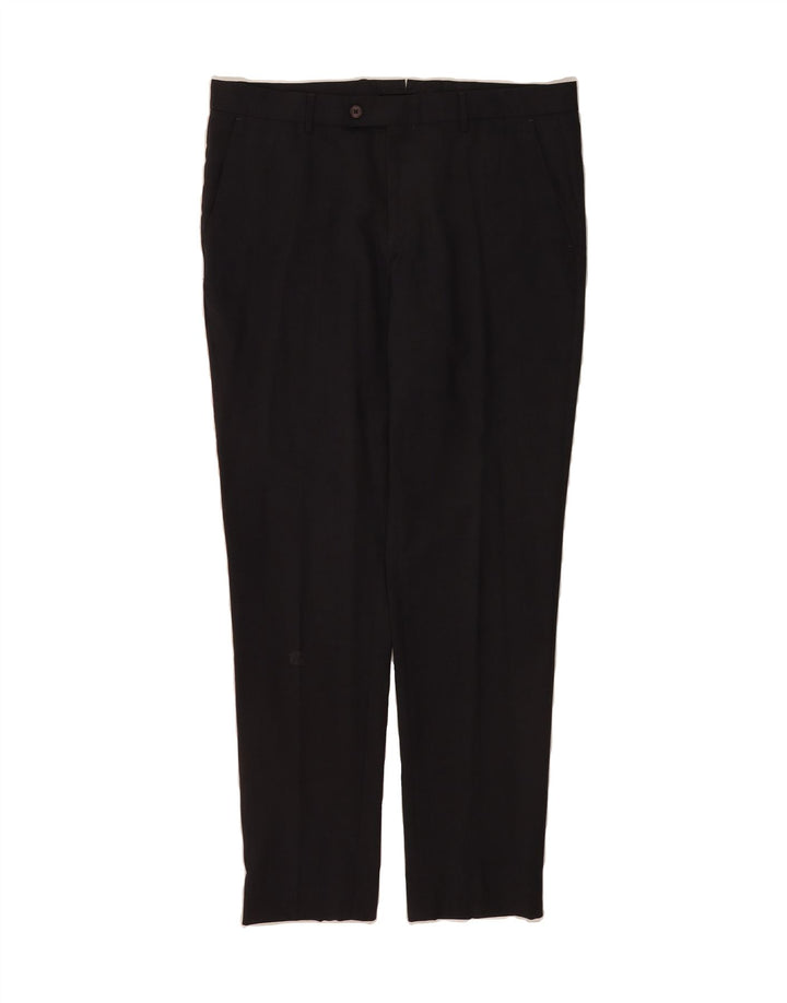 MASSIMO DUTTI Mens Slim Suit Trousers EU 42 Large W36 L32 Grey Wool Vintage Massimo Dutti and Second-Hand Massimo Dutti from Messina Hembry 
