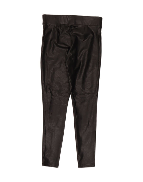 Marks & Spencer Legging en similicuir pour femme UK 12 Noir moyen Polyester