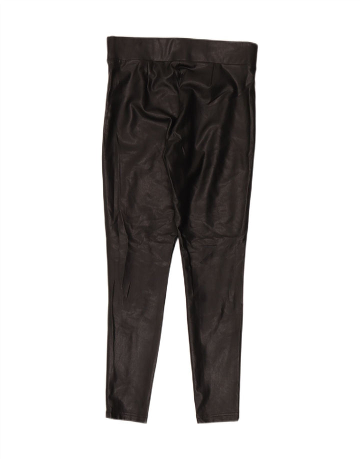 Marks & Spencer Legging en similicuir pour femme UK 12 Noir moyen Polyester