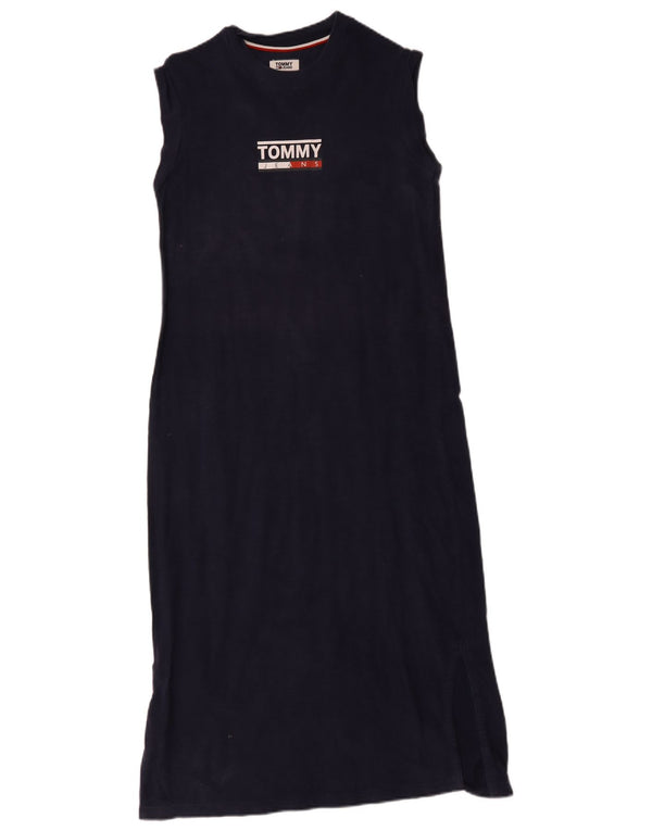 Tommy Hilfiger Robe t-shirt graphique pour femme UK 12 Bleu marine moyen