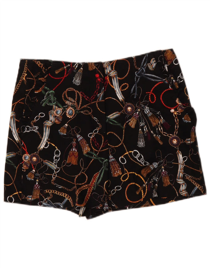 Zara Short Chino Taille Haute À Motif Abstrait Pour Femme Moyen W28 Noir