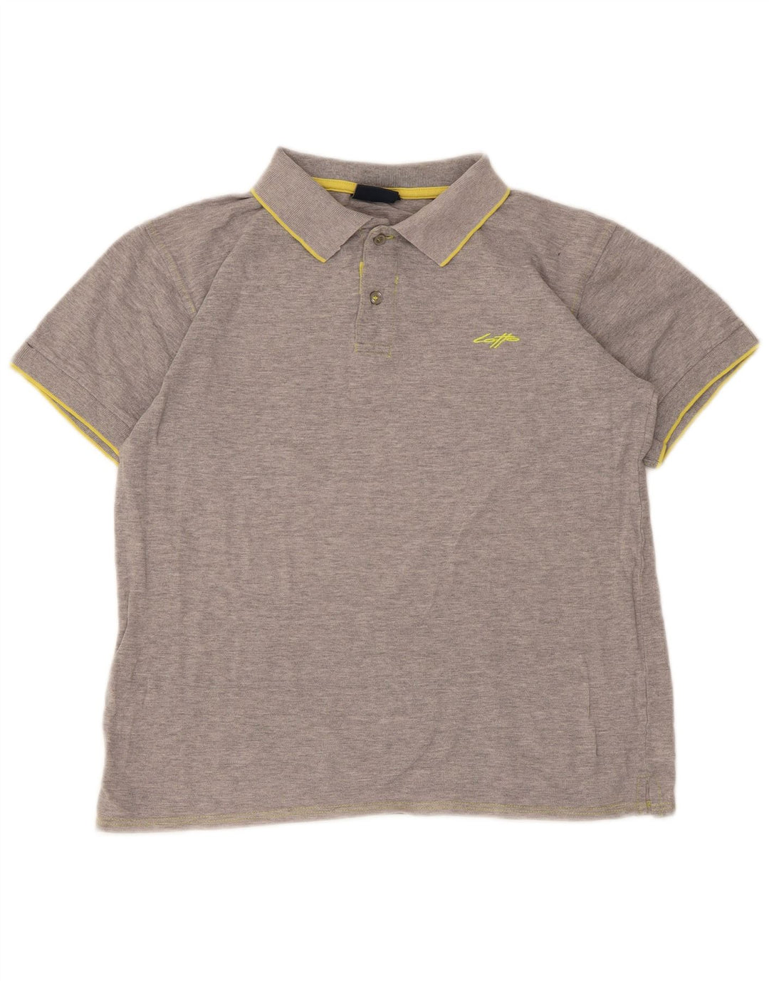 Lotto Polo Homme Gris Moyen Rayé