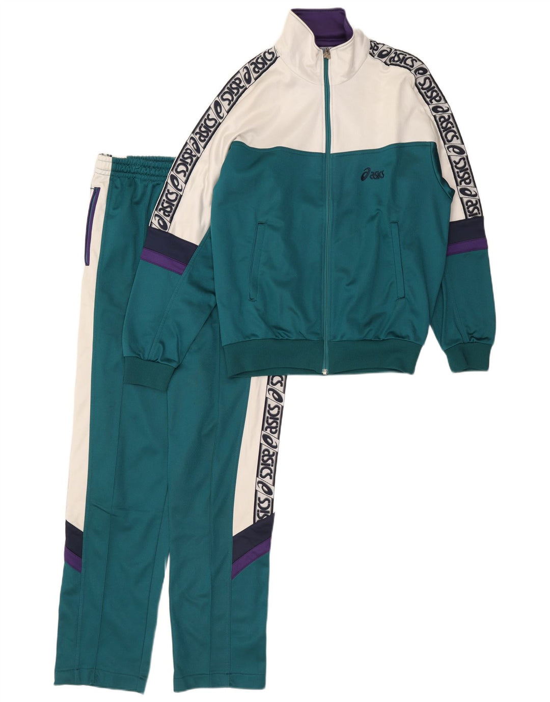 Asics Survêtement Graphic Full IT 48 Homme Vert Moyen Colourblock