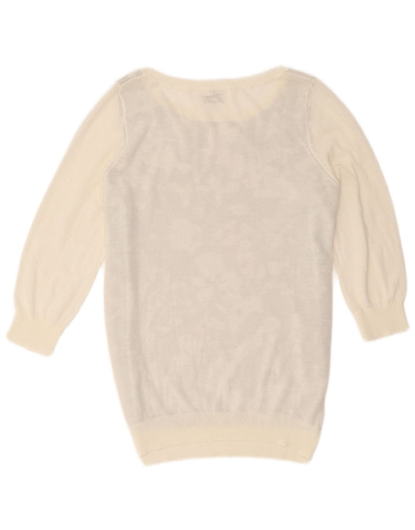 Guess Pull col bateau pour femme UK 14 Medium Blanc Camouflage