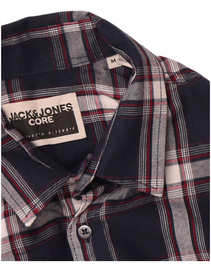 Jack & Jones Chemise Flanelle Homme Bleu Marine Moyen Carreaux Coton