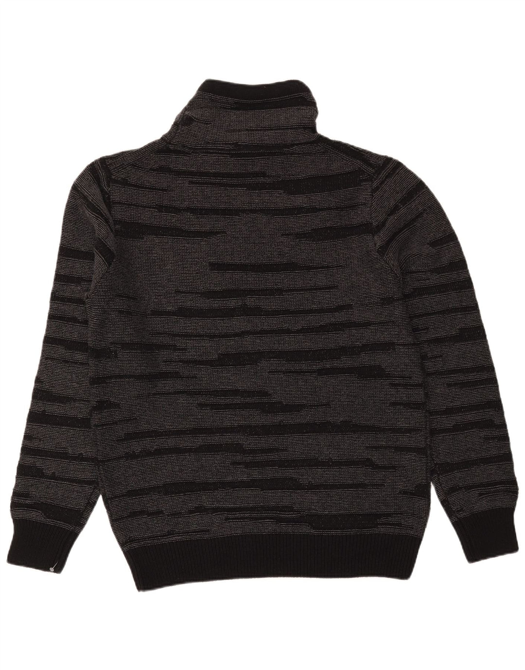 Dkny Pull col roulé homme en coton rayé noir moyen