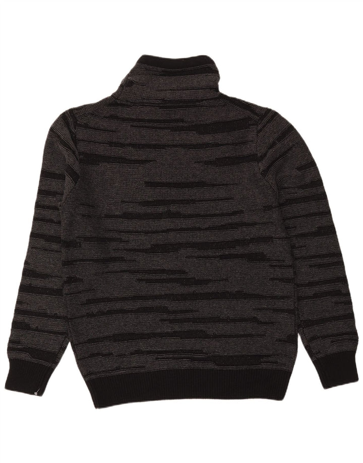 Dkny Pull col roulé homme en coton rayé noir moyen