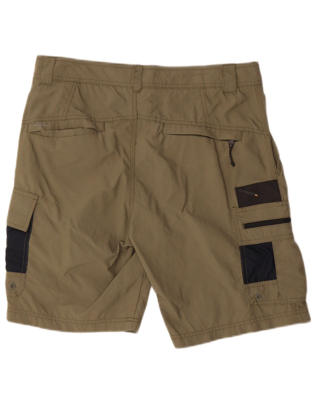 Quiksilver Short de Bain Cargo Homme Kaki Moyen Polyester