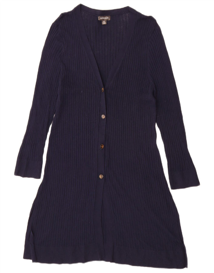 Marks & Spencer Pull cardigan autographe pour femme UK 10 Small Bleu marine