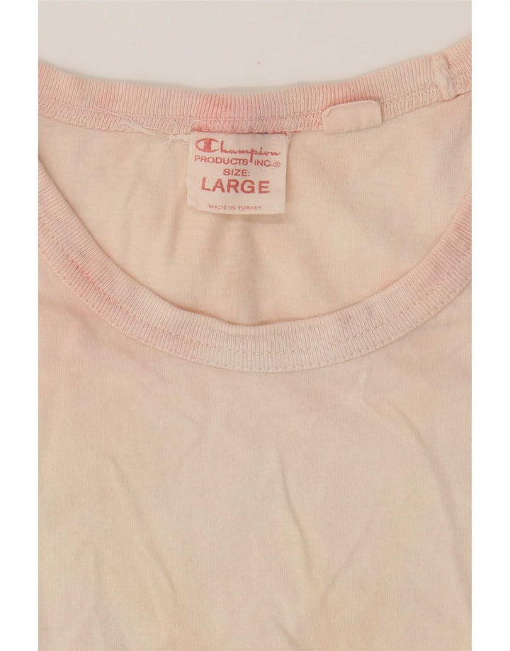 Champion T-Shirt Homme Haut Large Rose Tie Dye