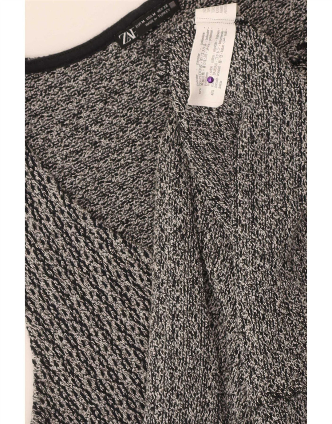 Zara Femme Débardeur UK 12 Gris Moyen Polyester