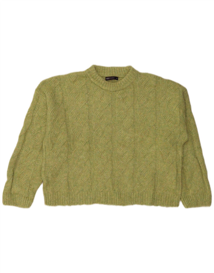Marks & Spencer Pull surdimensionné à col rond pour femme UK 16 Large Vert